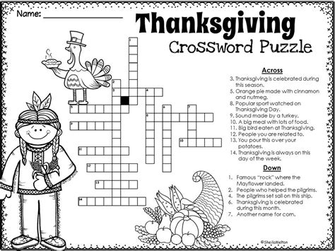 Free Printable Thanksgiving Crossword Puzzles Printable World Holiday