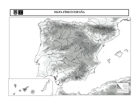 Mapa Mudo Fisico España