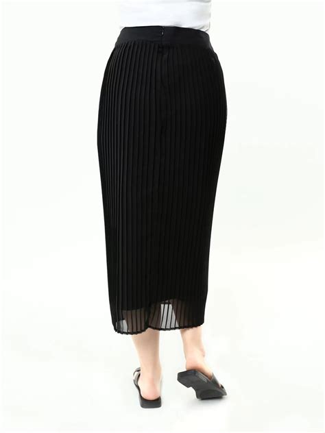 Buy Black Decorative Button Midi Skirt Uk Black Midi Skirt Modora Uk