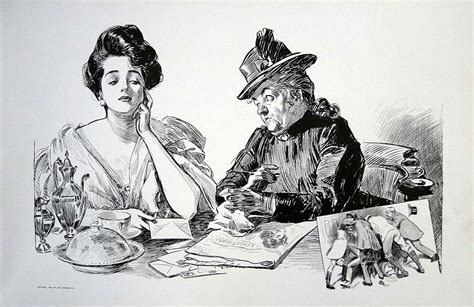 A Widow And Her Friends By Charles Dana Gibson Illustrated By Charles Dana Gibson F Fine