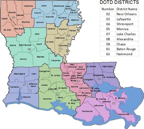 La Districts Map
