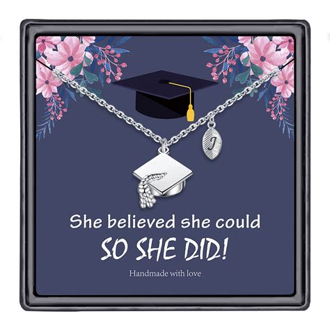 Iefshiny College Graduation Ts For Her Graduation Cap Pendant Necklace Meaningful 2023
