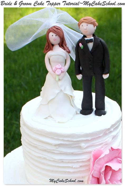 How To Make A Bride And Groom Cake Topper My Cake School