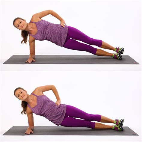 Side Plank Pulses Hip Dips Plank Moves For Obliques Popsugar