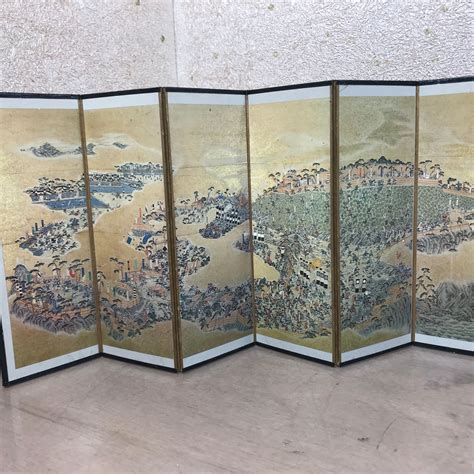 Japanese Antique Folding Screen Small Size Japanese Antiques Folding
