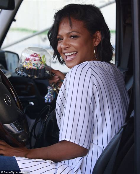 Christina Milian Treats Herself To Her Own Birthday Cake Daily Mail