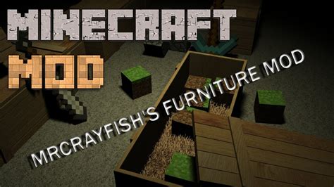 Minecraft Mods Mrcrayfishs Furniture Mod Mod Showcase Youtube