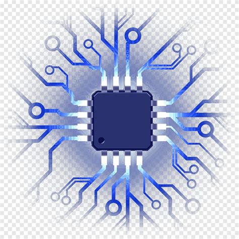 Ilustración De Chip Electrónico Negro Circuito Integrado Circuito