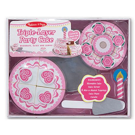 Melissa And Doug Wooden Triple Layer Party Cake Jarrold