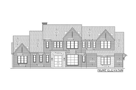4 Bed 4000 Square Foot Transitional Home Plan With Painted Brick