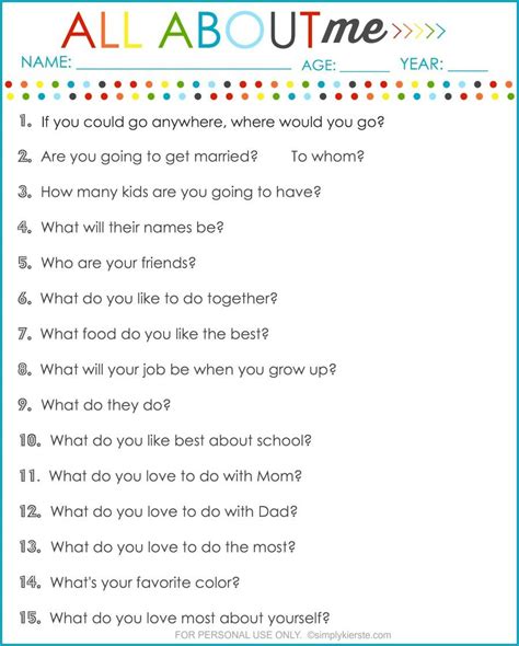 But many job interview questions are to be expected. Annual Interview Questions for Kids | oldsaltfarm.com ...