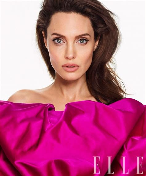 Angelina Jolie Pics From Photoshoot For Elle International Celebrities