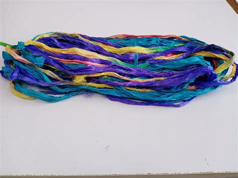 Sari Silk Ribbon Super Bulky Yarn Multicolour Sari Silk Etsy