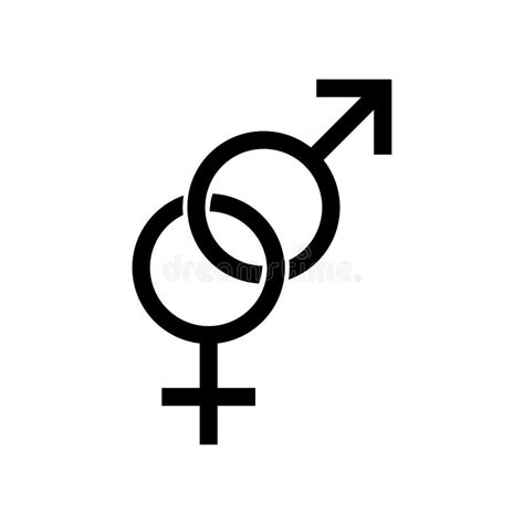 Symboles De Sexe Symboles Plats De Femme Et Dhomme De Genre Symboles Abstraits Femelles Et