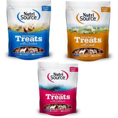 Nutrisource Grain Free Soft Chewy Dog Treats Variety Pack 6 Oz Each 3