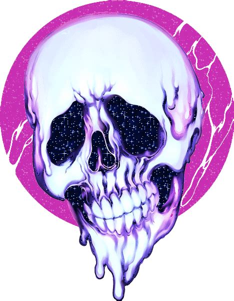 Skull Skeleton Trippy Psychedelic Sticker By Asianeggroll