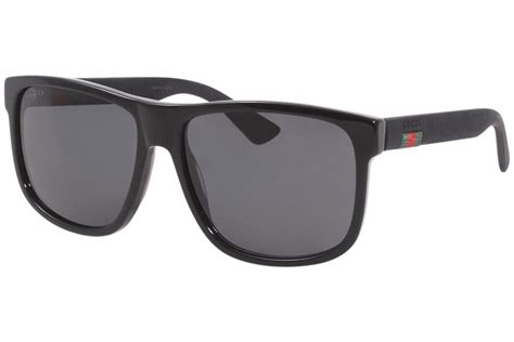 Gucci Mens Gg0010s Gg0010s 001 Black Square Sunglasses 58mm