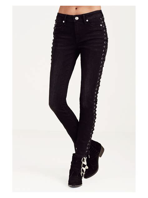 Super Skinny Lace Up Jeans For Women True Religion