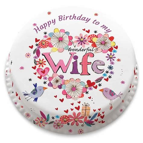 50 Happy Birthday Wife Wishes Cake Images Greeting Cards Quotes