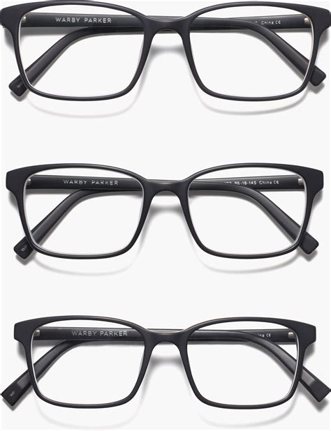 Warby Parker Eyeglasses Crane 100 Glossy Black Rectangular Frame 52 18 145 Agrohortipbacid