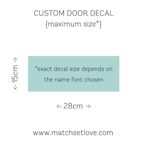 Custom Door Decals Kids Door Vinyl Sticker Match Set Love