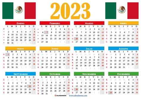 Calendario Mexico Con Festivos En Calendario Con Festivos The