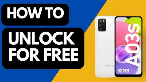 How To Unlock Samsung Galaxy A03s With Sim Network Unlock Pin Youtube