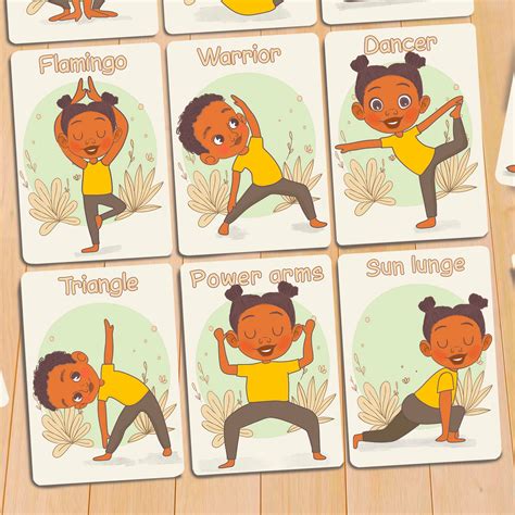 Kids Yoga Flashcards Childrens Yoga Pose Flash Cards Etsy Australia