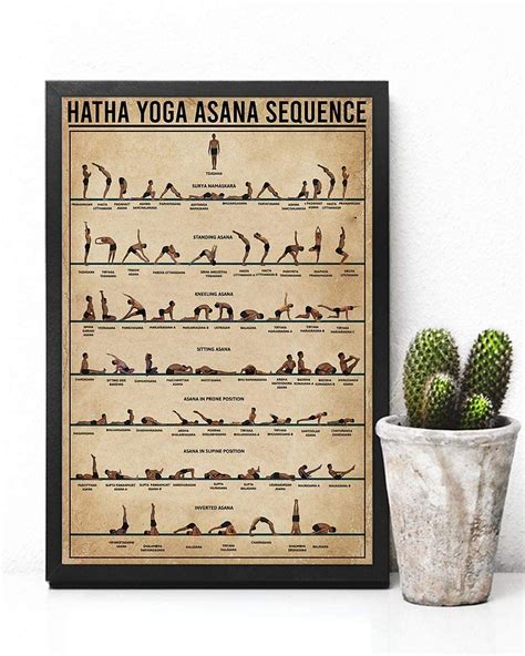 Hatha Yoga Asana Sequence Poster Md Home Decor Styles