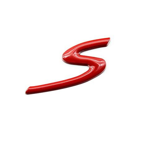 Red S Logo Badge Rear Trunk Lid Emblem For Porsche Macan Cayenne 718