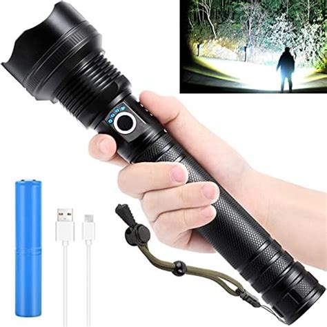 Rechargeable Tactical Flashlights High Lumens Brightest Powerful Led Flashlight With