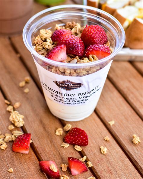 Strawberry Parfait Grab And Go Food Perky Beans Coffee And Pb Café Coffee Shop And Café In