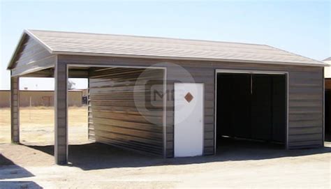 24x30 Enclosed Steel Garage 24x30 Metal Garage