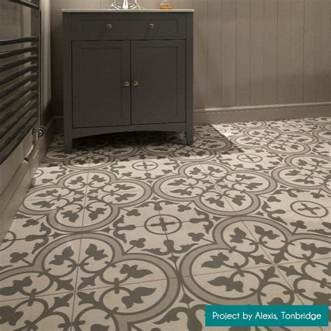 Bathroom tile patterns are used to beautify residential and commercial spaces, be it the kitchen backdrop or the exterior walls of the building. Ledbury Encaustic Patterned Slate Grey Ceramic Wall, Floor ...
