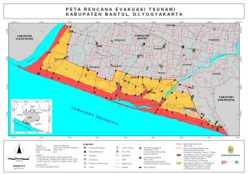 Peta Rencana Evakuasi Tsunami Kab Bantul Geoportal Diy Aplikasi Dataku