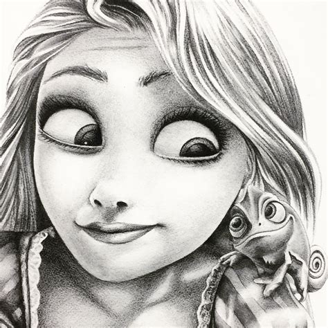 Disney Rapunzel Pencil Drawing