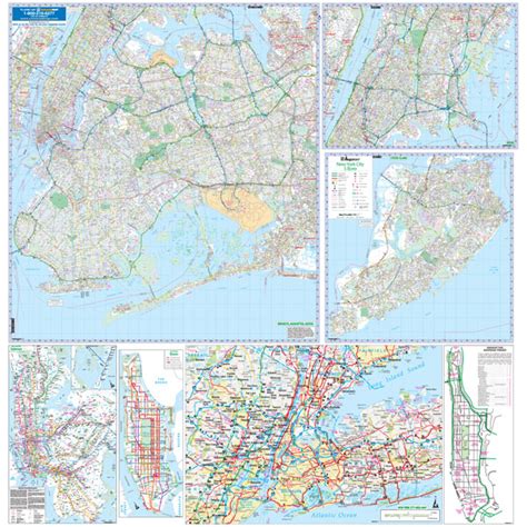 New York City Ny 5 Boroughs Wall Map By Kappa The Map Shop