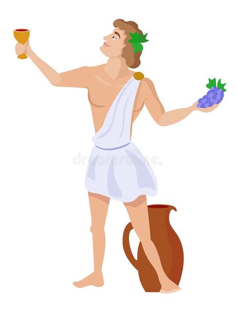 Олимпийский бог Dionysus вина Иллюстрация штока иллюстрации