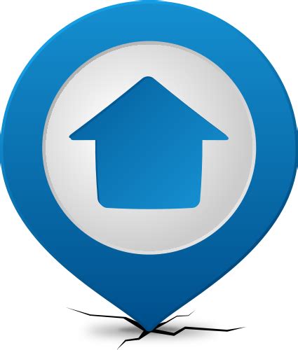 Location Map Pin Home Blue Svgvectorpublic Domain Icon Park
