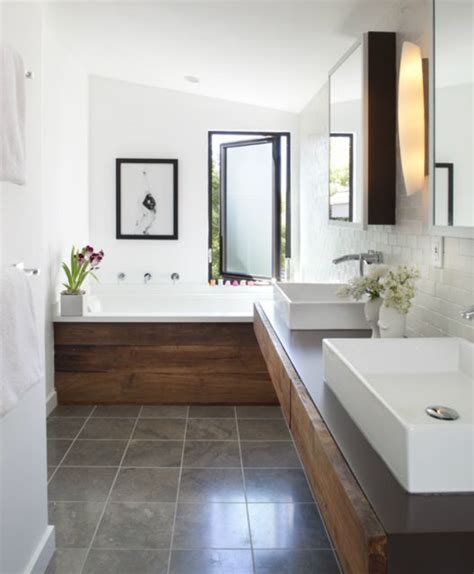 There's no rule that says you have to have a. Feldman Architecture | Narrow bathroom designs, Long ...
