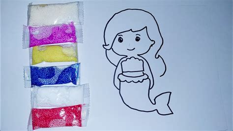 Cara Menggambar Dan Mewarnai Putri Duyung Dengan Color Cly Foam