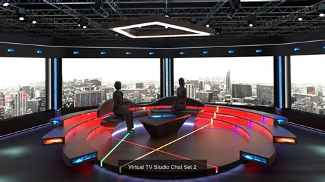 Virtual Tv Studio Sets Collection Vol 13 9 Pcs Design Cgtrader