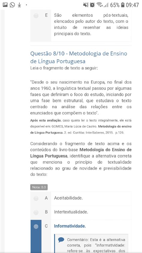 Apol metodologia de ensino de língua portuguesa Pedagogia