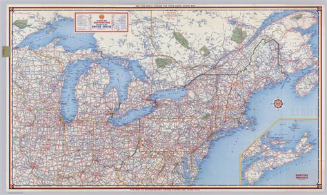 Shell Highway Map Northeastern Section Of The United States David