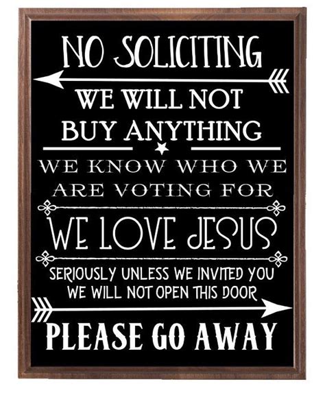 No Soliciting Sign Funny Front Door Decor Do Not Disturb Sign