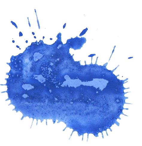 20 Blue Watercolor Splatter Png Transparent