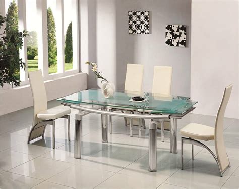 Glass dining table rectangular glass dinning table dining table online dining room stainless steel dining table stainless kitchen contemporary the abingdon glass stowaway dining set is a stunning fusion of contemporary style and incredible practicality. DONATO EXTENDING GLASS CHROME DINING ROOM TABLE & 6 CHAIRS ...