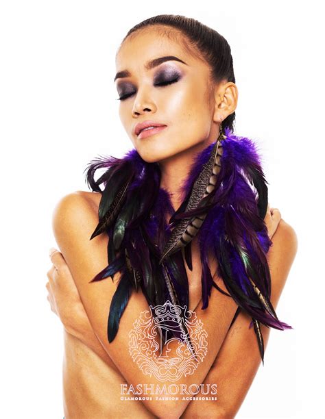Gorgeous Purple Feather Earrings Feather Earrings For Women Etsy