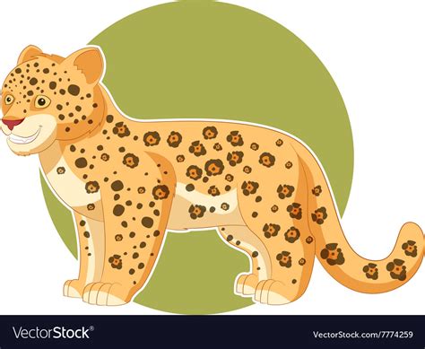 Cartoon Smiling Jaguar Royalty Free Vector Image