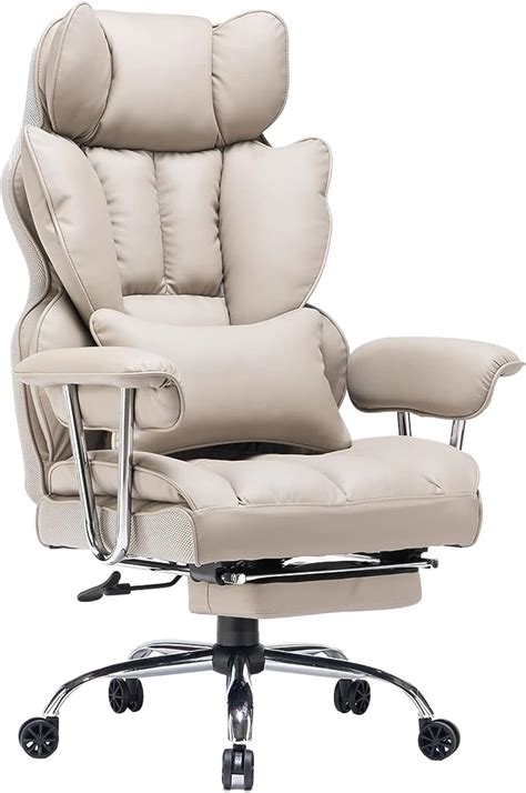 efomao desk office chair big high back chair pu leather computer chair managerial executive